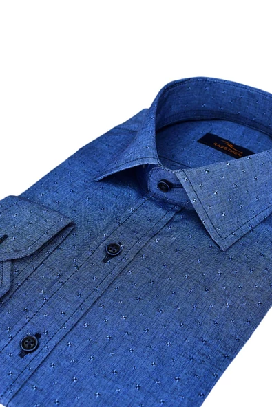 Erkek Uzun Kol Gömlek Silim Fit Armürlü BGL-ST01910 - Resim 4