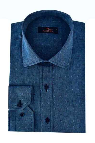 Erkek Uzun Kol Gömlek Silim Fit Armürlü BGL-ST01910 - Resim 3