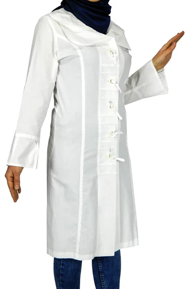 Kadın Beyaz Tunik AKR302 - Resim 2