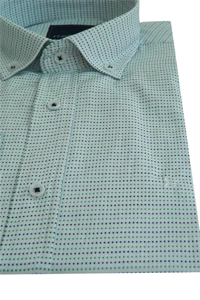 Erkek Gömlek Slim Fitt Puantiyeli Rehalli BGL-ST00803 - Resim 8