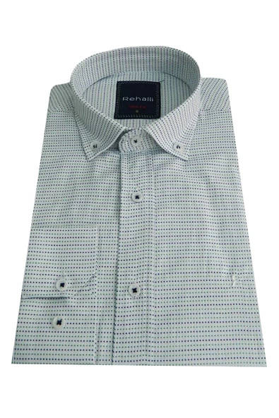 Erkek Gömlek Slim Fitt Puantiyeli Rehalli BGL-ST00803 ürün görseli