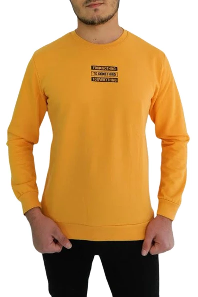 Erkek Büyük Beden Sıfır Yaka Sweat BGL-ST00819 - Resim 3