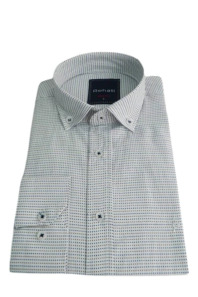Erkek Gömlek Slim Fitt Puantiyeli Rehalli BGL-ST00803 - Resim 4