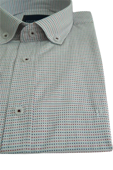 Erkek Gömlek Slim Fitt Puantiyeli Rehalli BGL-ST00803 - Resim 7