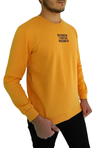 Erkek Büyük Beden Sıfır Yaka Sweat BGL-ST00819 - Resim 4