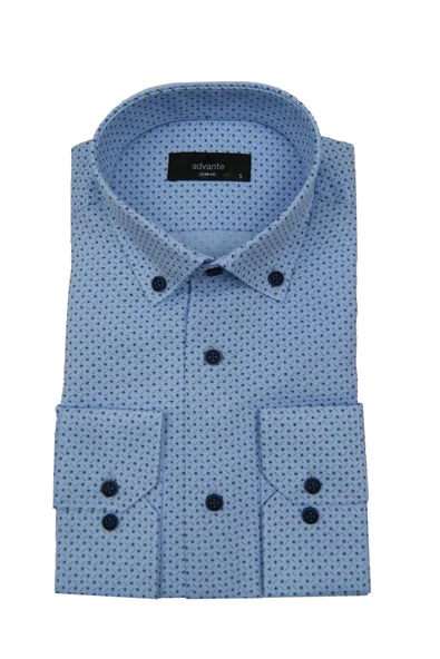 Erkek Slim Fitt Puaniyeli Gömlek 000173 ürün görseli