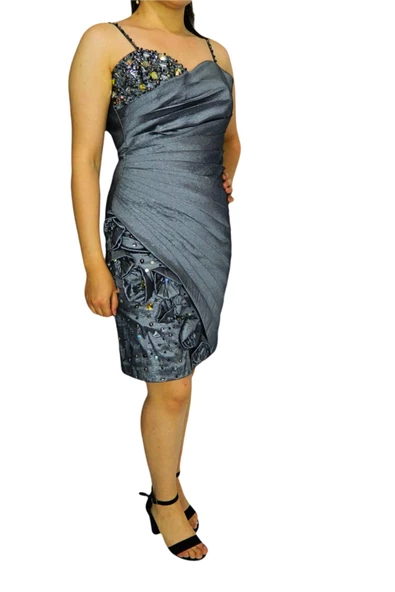 Kadın Abiye Elbise Kısa PRT077004 - Resim 4