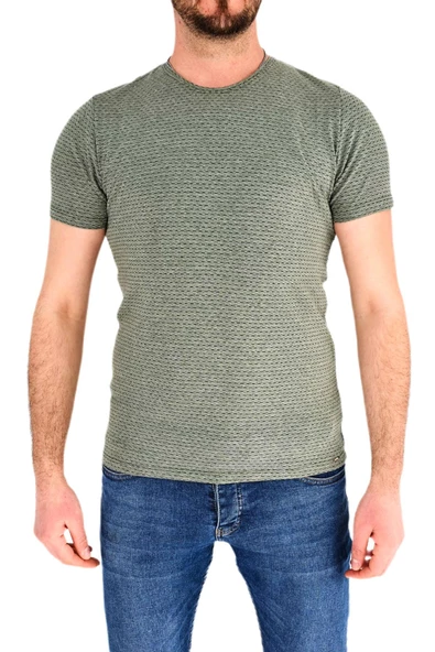 Erkek Sıfır Yaka Tişört T-752 BGL-ST01831 - Resim 4