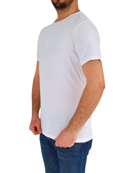 Erkek Sıfır Yaka Tişört T-338 BGL-ST01840 - Resim 7