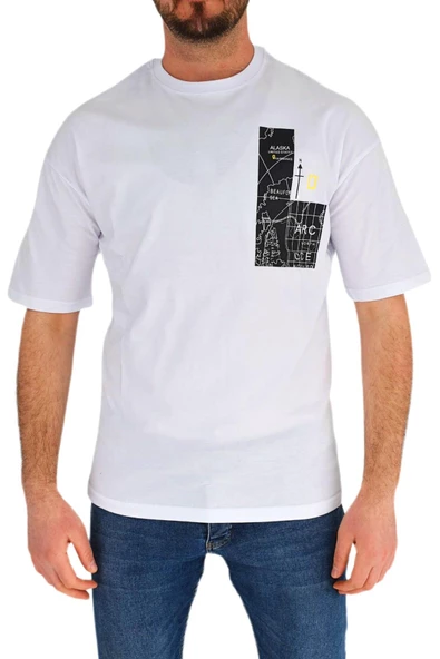 Erkek Oversize Tişört T838 BGL-ST01823 - Resim 4