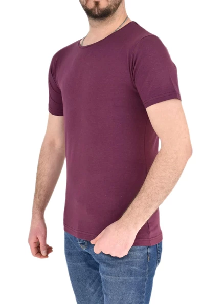 Erkek Sıfır Yaka Tişört T-338 BGL-ST01840 - Resim 9