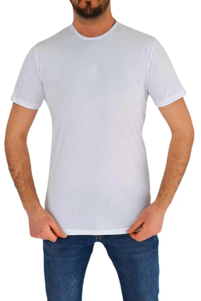 Erkek Sıfır Yaka Tişört T-338 BGL-ST01840 - Resim 3