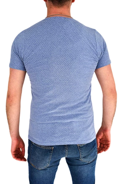 Erkek Sıfır Yaka Tişört T-752 BGL-ST01831 - Resim 10