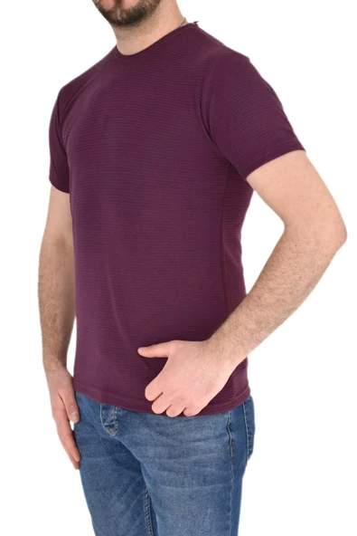 Erkek Büyük Beden Sıfır Yaka Tişört 1-T-387 BGL-ST01801 - Resim 4