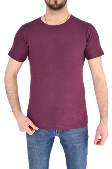 Erkek Sıfır Yaka Tişört T-338 BGL-ST01840 - Resim 2