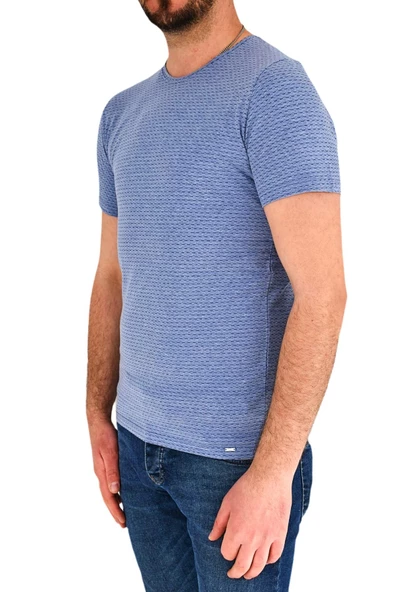 Erkek Sıfır Yaka Tişört T-752 BGL-ST01831 - Resim 7