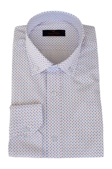 Erkek Silim Fit Uzun Kol Puantiyeli Gömlek BGL-ST01968 ürün görseli