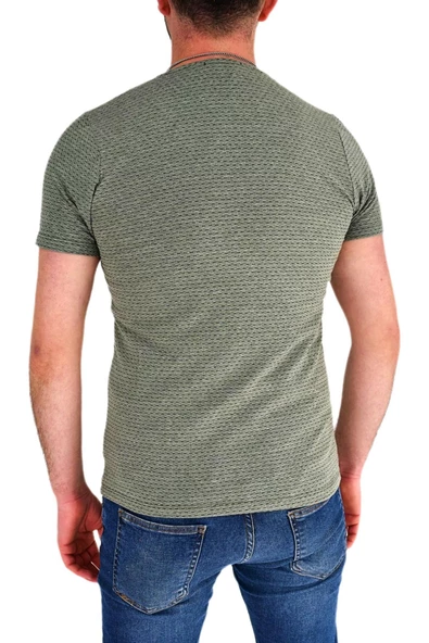 Erkek Sıfır Yaka Tişört T-752 BGL-ST01831 - Resim 9