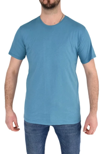 Erkek Sıfır Yaka Tişört T-338 BGL-ST01840 - Resim 6