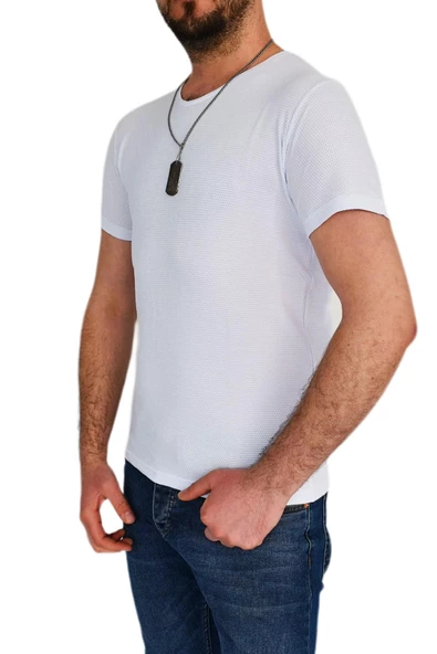 Erkek Sıfır Yaka Tişört T-523 BGL-ST01833 - Resim 7