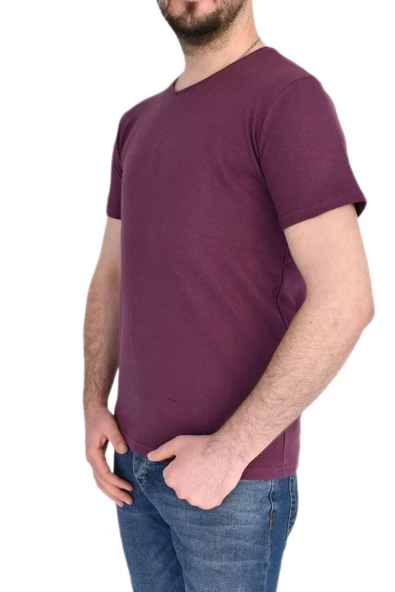 Erkek Sıfır Yaka Tişört T-523 BGL-ST01833 - Resim 10