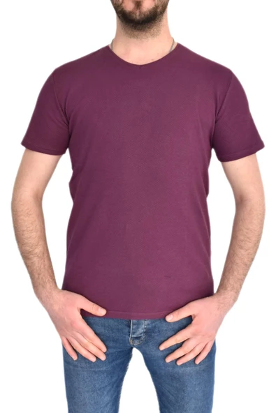 Erkek Sıfır Yaka Tişört T-523 BGL-ST01833 - Resim 2