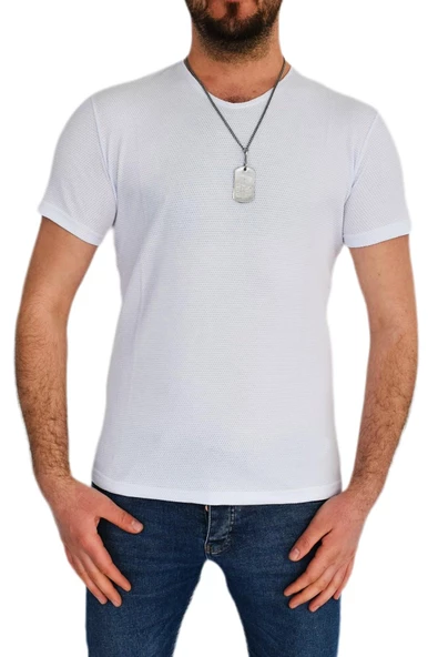 Erkek Sıfır Yaka Tişört T-523 BGL-ST01833 - Resim 3