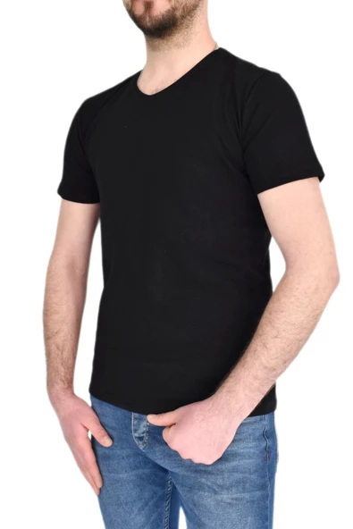 Erkek Sıfır Yaka Tişört T-523 BGL-ST01833 - Resim 11