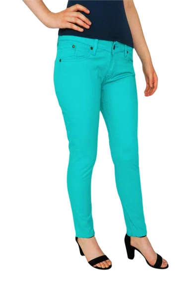 Kadın Düşük Bel Kanvas Pantolon BGL-ST01593 - Resim 3