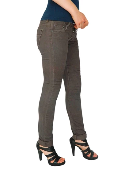 Kadın Düşük Bel Kanvas Pantolon TT001675 - Resim 3