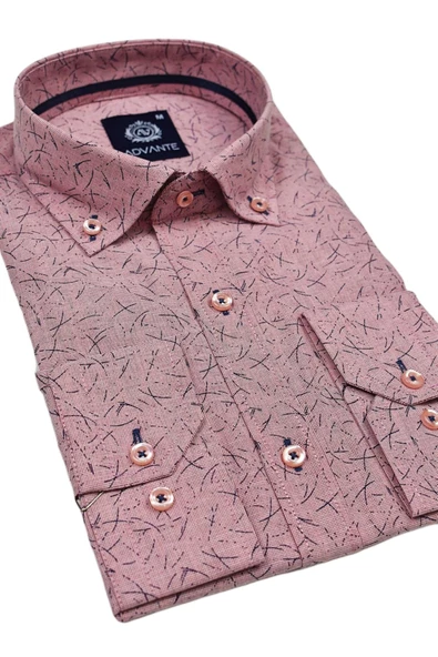 Erkek Uzun Kol Silim Fit Gömlek BGL-ST01688 - Resim 7