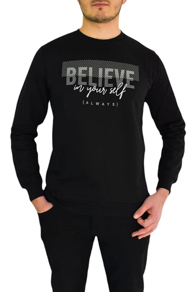 Erkek Sıfır Yaka Sweat Belıeve BGL-ST01724 - Resim 9