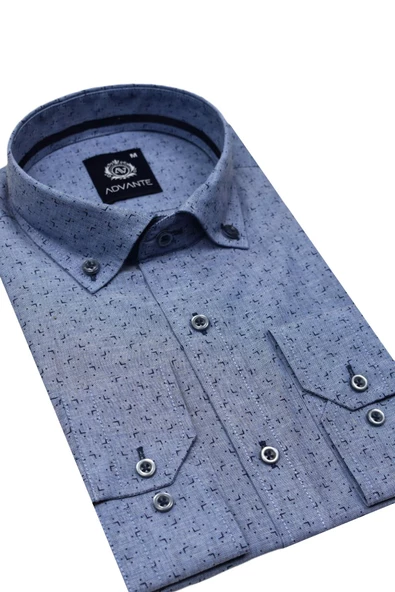 Erkek Uzun Kol Silim Fit Gömlek BGL-ST01713 - Resim 6