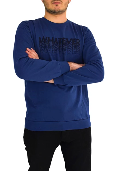 Erkek Sıfır Yaka Sweat Whatever BGL-ST01723 - 6