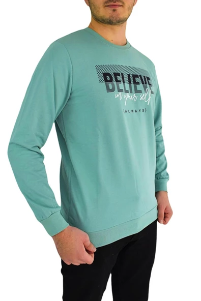 Erkek Sıfır Yaka Sweat Belıeve BGL-ST01724 - Resim 7