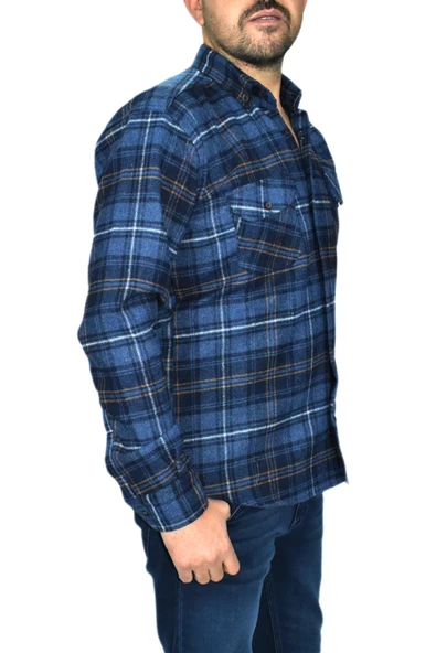 Erkek Gömlek Oduncu Silim Fit Uzun Kol Çift Cepli BGL-ST01682 - Resim 6