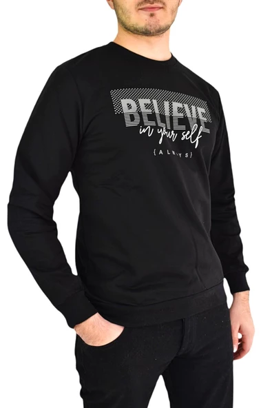 Erkek Sıfır Yaka Sweat Belıeve BGL-ST01724 - Resim 6