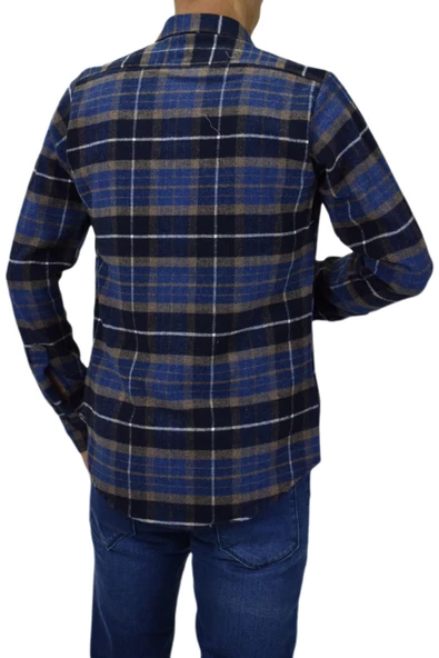 Erkek Uzun Kol Silim Fit Oduncu Gömlek BGL-ST01687 - Resim 6