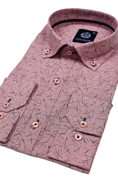 Erkek Uzun Kol Silim Fit Gömlek BGL-ST01688 - Resim 4