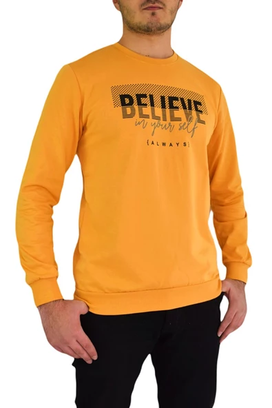 Erkek Sıfır Yaka Sweat Belıeve BGL-ST01724 - Resim 5