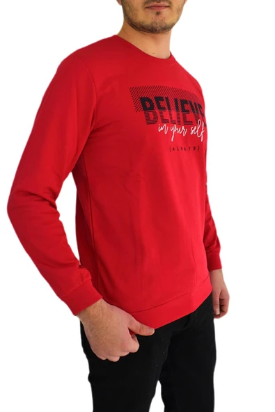 Erkek Sıfır Yaka Sweat Belıeve BGL-ST01724 - Resim 4