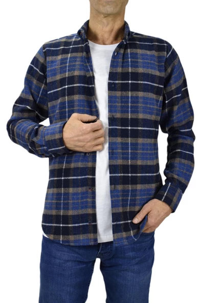 Erkek Uzun Kol Silim Fit Oduncu Gömlek BGL-ST01687 ürün görseli