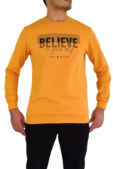 Erkek Sıfır Yaka Sweat Belıeve BGL-ST01724 - Resim 2