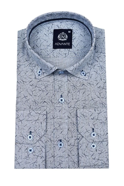 Erkek Uzun Kol Silim Fit Gömlek BGL-ST01688 - Resim 10