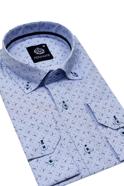 Erkek Uzun Kol Silim Fit Gömlek BGL-ST01713 - Resim 5