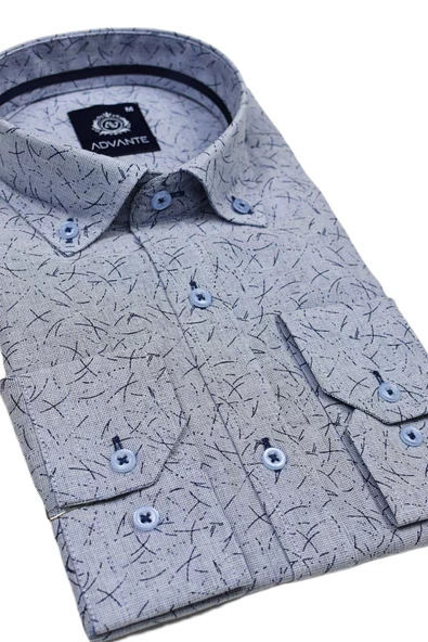 Erkek Uzun Kol Silim Fit Gömlek BGL-ST01688 - Resim 8