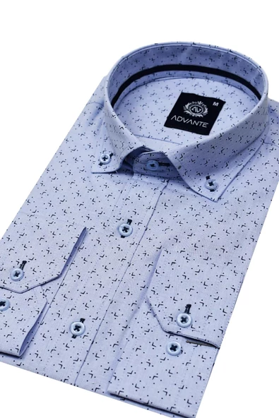 Erkek Uzun Kol Silim Fit Gömlek BGL-ST01713 - Resim 8