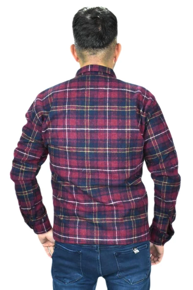 Erkek Gömlek Oduncu Silim Fit Uzun Kol Çift Cepli BGL-ST01682 - Resim 12