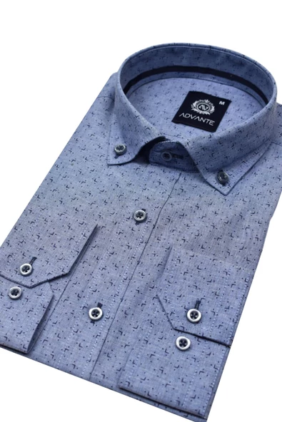 Erkek Uzun Kol Silim Fit Gömlek BGL-ST01713 - Resim 9