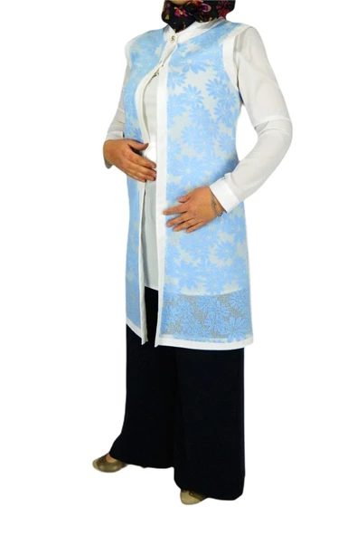 Kadın Krep Güpür İkili Tunik MSK-0262 - Resim 4